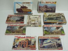 Bandai - Tamiya - Fujimi - Aurora - 9 boxed model kits and accessories in various scales including