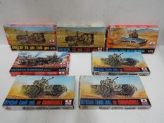 Seven x ESCI - WWII Military Model kits - 1:72 Scale.