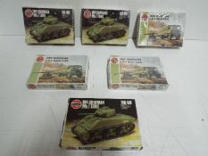 Six x AIRFIX / Humbrol Series 1 - H0/00 - WWII series model kits. Three x"AEC MATADOR + 5.