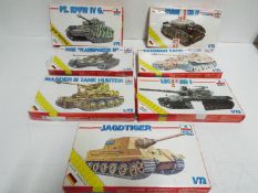 ESCI - 7 x WWII Tank Selection. Military Vehicle Model kits - 1:72 Scale. # 8309 PZ.