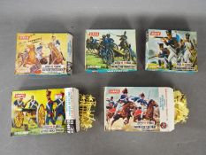 Airfix - Five boxes of Airfix HO/OO scale Napoleonic / Waterloo plastic model soldiers.