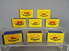 Matchbox - A collection of 8 EMPTY Matchbox regular wheels boxes.