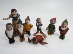 Britains - A set of Britains #1654 Snow White and the Seven Dwarfs.