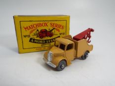 Matchbox - A boxed Matchbox #13 Bedford Wreck Truck.