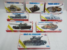 ESCI - 8 x WWII Tank Selection. Military Vehicle Model kits - 1:72 Scale.