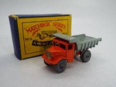 Matchbox - A boxed Matchbox #6 Quarry Truck.