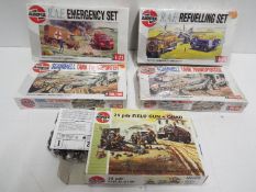 Five x AIRFIX - WWII Military Vehicle Model sets - 1:76 Scale - From SerIes 1, 2 and 3.