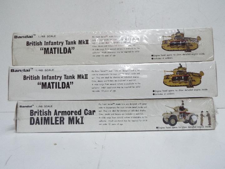 Bandai - 3 unopened Bandai 1/48 scale British military model kits including # 8363 MkII Infantry - Image 2 of 2