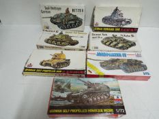 ESCI - 7 x WWII Tank Selection. Military Vehicle Model kits - 1:72 Scale.