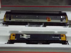 Lima - two OO gauge diesel electric locomotives comprising class 73 blue livery op no 73002 #