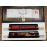 Lima Collection - a set of two OO gauge locomotives comprising EWS in maroon and yellow livery op