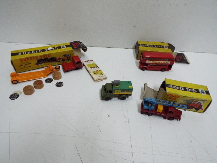 Budgie Toys - Wells Brimtoy - A group of 3 boxed Budgie Toy vehicles with an unboxed Wells Brimtoy