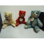 Witney - Three x Teddy Bears by Ian Pout. Mascot Bears (Old Witney favourites) series.