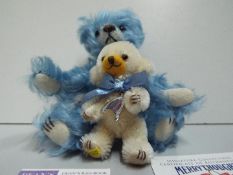 Deans / Merrythought - Two jointed Teddy Bears - "Juliet" light blue limited edition 31/100.