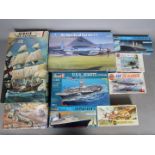Airfix, Trumpeter, Revell, Other - Nine boxed plastic model kits.