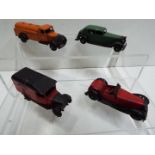 Dinky - A collection of 4 1940s Dinky vehicles including # 25d petrol tanker,