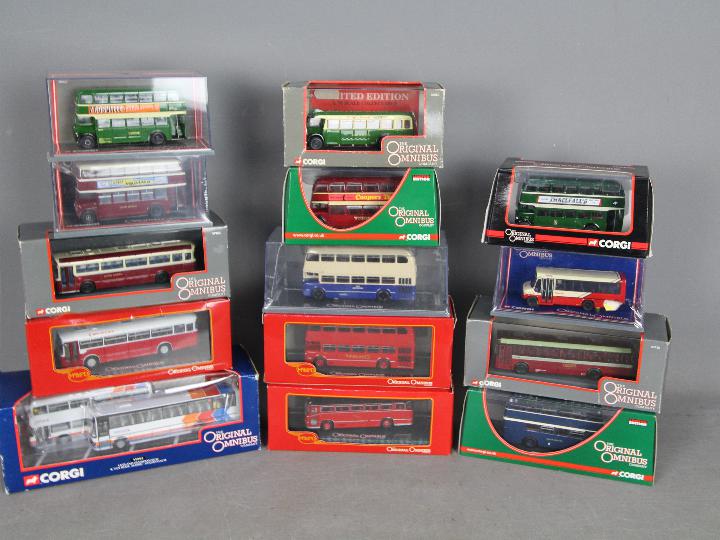 Corgi - Original Omnibus - A collection of 14 boxed 1:76 scale bus models including # OM40404