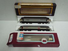 Dapol - two OO gauge diesel electric class 56 locomotives comprising Transrail Western Mail op no