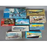 Airfix, Frog, Revell, Other - Nine boxed plastic model kits.