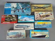 Airfix, Frog, Revell, Other - Nine boxed plastic model kits.