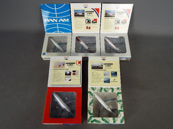Blue Box - A collection of 5 boxed 1:400 scale Lockheed L-1011 Tristar aircraft in various liveries
