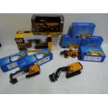 Scoop - Ertl - Norscot - Joal - A collection of 8 boxed and 1 unboxed 1:50 scale construction