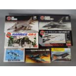 Airfix - Humbrol - Academy Minicraft - A collection of 7 boxed aircraft and similar model kits in