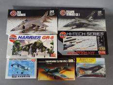 Airfix - Humbrol - Academy Minicraft - A collection of 7 boxed aircraft and similar model kits in