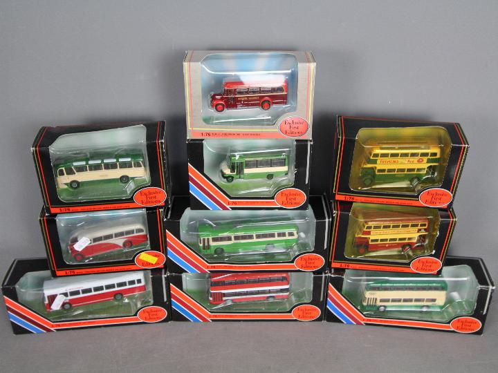 EFE - A group of 10 boxed 1:76 scale buses including # 20416 Maidstone and District Bristol VR,