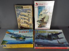 Airfix - Italeri - Esci - A lot of 4 boxed model kits in various scales including HMS Victory,