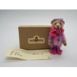 Witney Bears - Louise Peers limited edition pink and purple bear named Mixie.
