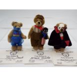 Small Bears For A big World - Tina Richardson bear in cloak and mask named Phantom in Mint