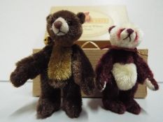 Witney - Two x Witney jointed Teddy Bears - Designer Louise Peeks - Limited edition of Five.