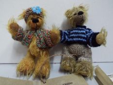 Cookie Bears - Two x Donna Marshall examples. "Lil" and "Phil".