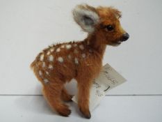 MIC Baren & Hasen - Deer Teddy Bear by Jutta Michels. "Remy". Limited edition 4/5.