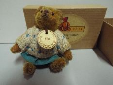 Witney - Teddy Bear. "Albert" - Limited Edition. Boxed / Paper necklace. 8cm high.