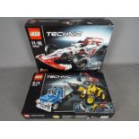 LEGO - # 42023 Technic Construction Crew and # 42000 Technic Grand Prix Racer,