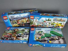 LEGO - 4 boxed Lego City sets, # 7998 Dumper Truck, # 60050 Railway Station, # 60071 Hovercraft set,