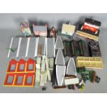 Hornby - A collection of unboxed Hornby OO gauge plastic scenic buildings and railway accessories.