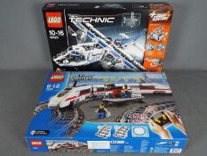 LEGO - Boxed Lego City High Speed Train # 7897 and boxed Lego Technic Cargo Plane # 42025,