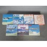 Dragon Wings - A collection of seven boxed diecast model aircraft in 1:400 scale by Dragon Wings.