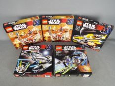 LEGO - 5 Boxed Lego Star Wars sets, # 6206, # 7656, # 7669, 2 x # 7670.