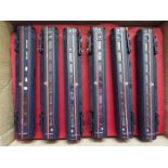 Lima Collection - six OO gauge passenger carriages GNER midnight blue livery # 42181, 42179, 46058,