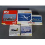 Herpa - A collection of five diecast model aircraft in 1:400 scale by Herpa.