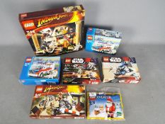 LEGO - 6 boxed and 1 bagged Lego sets, # 7620, # 7621, # 7655, # 7667, 2 x # 7890 and bag # 30478.