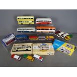 EFE, Corgi - A collection of 18 mainly unboxed Corgi and EFE diecast model buses in various scales.