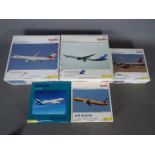 Herpa - A fleet of five diecast model aircraft in 1:400 scale by Herpa.