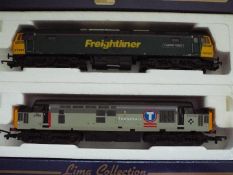 Lima Collection - two OO gauge diesel electric locomotives comprising class 57 Freightliner op no