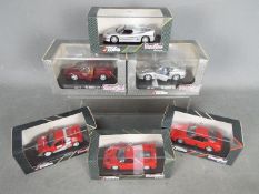 Corgi Detail Cars - Six boxed 1:43 scale 'Ferrari' diecast model cars.