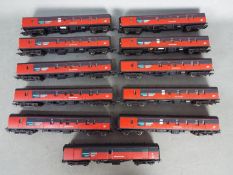 Lima, Bachmann - A rake of 11 unboxed OO gauge Royal Mail Express Systems van.